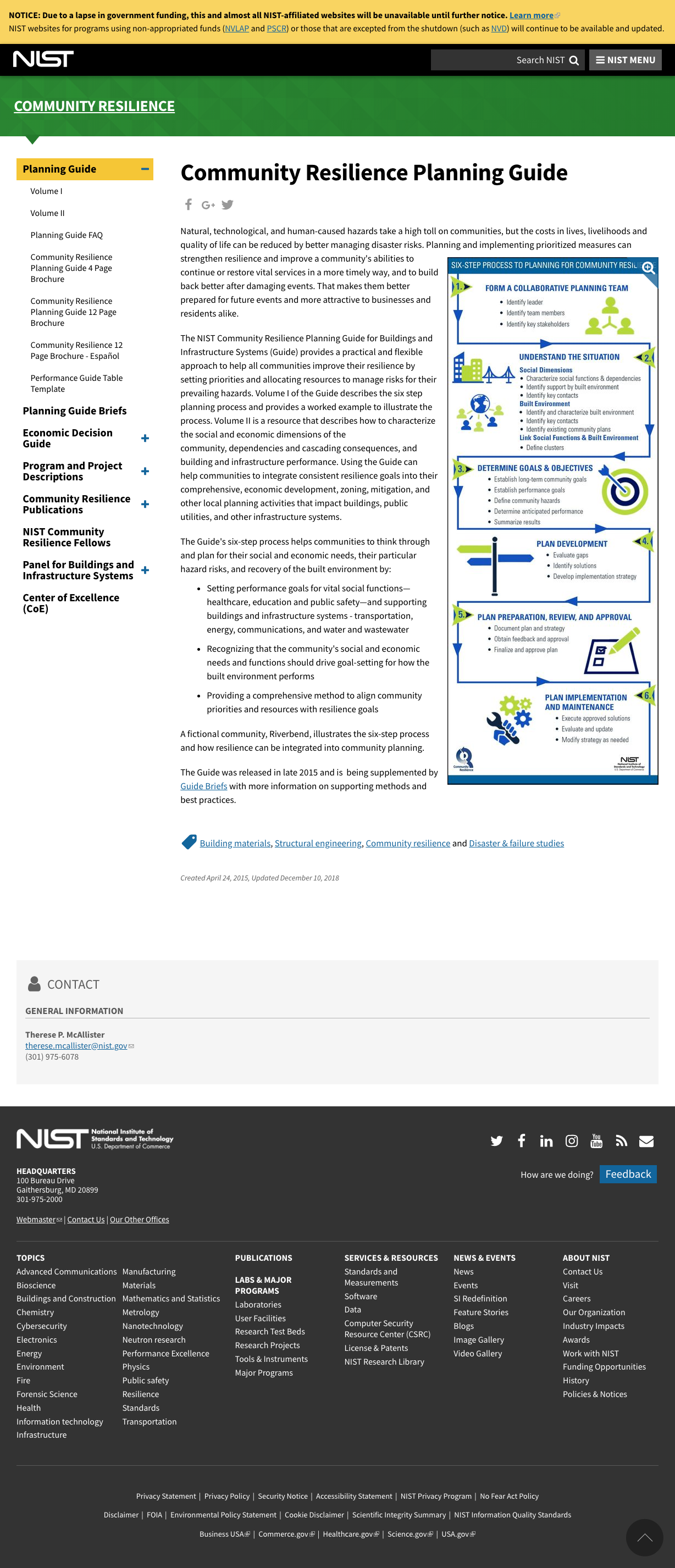 NIST Community Resilience Planning Guide | ChucktownFloods