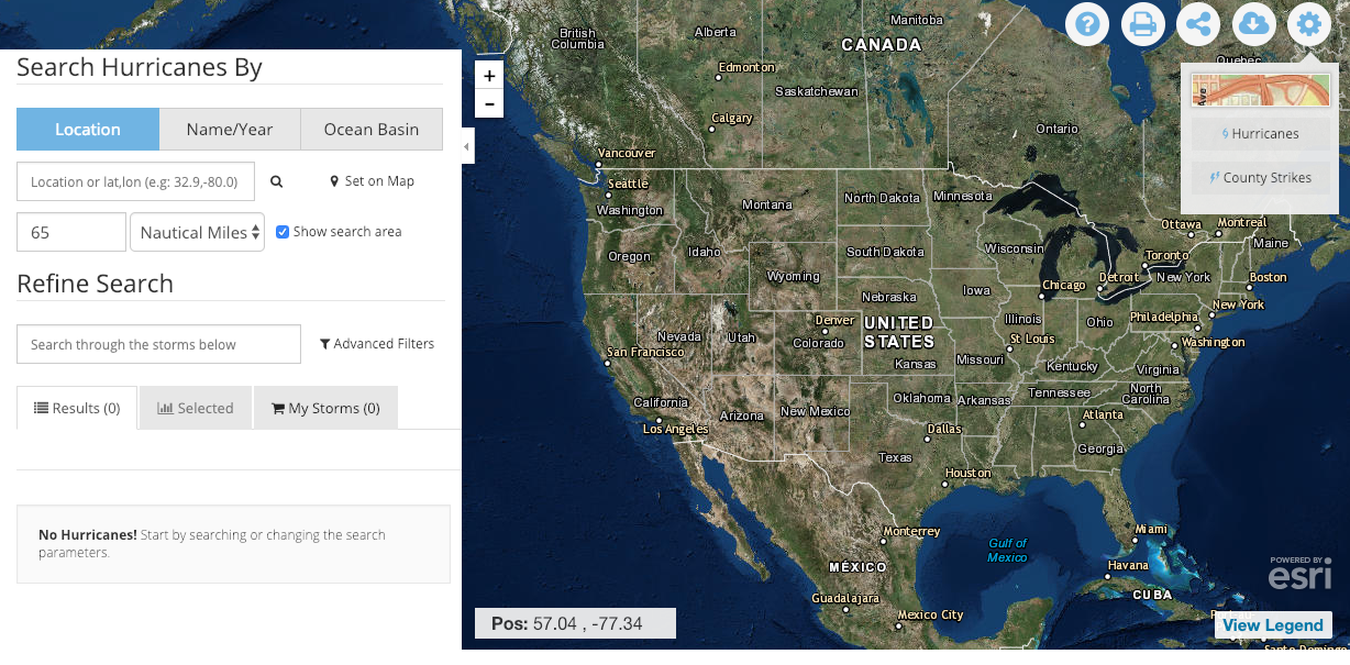 NOAA Historical Hurricane Tracks Tool | ChucktownFloods