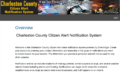 Screenshot of Charleston County Citizen Alert Notification System