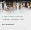 Screenshot of Flood Safety Social Media Toolkit