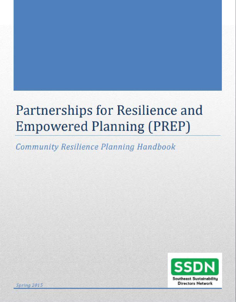 Screenshot of Community Resilience Planning Handbook