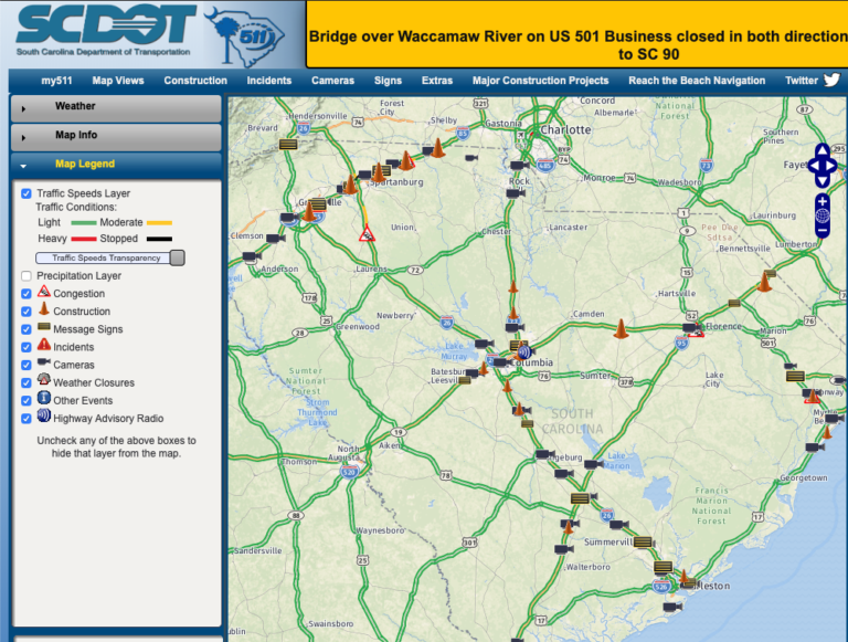 SCDOT - Traffic Map and Cameras | ChucktownFloods