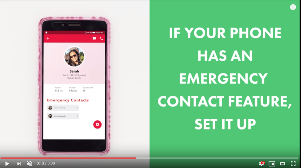 Screenshot of Scary Simple: Emergency Contact